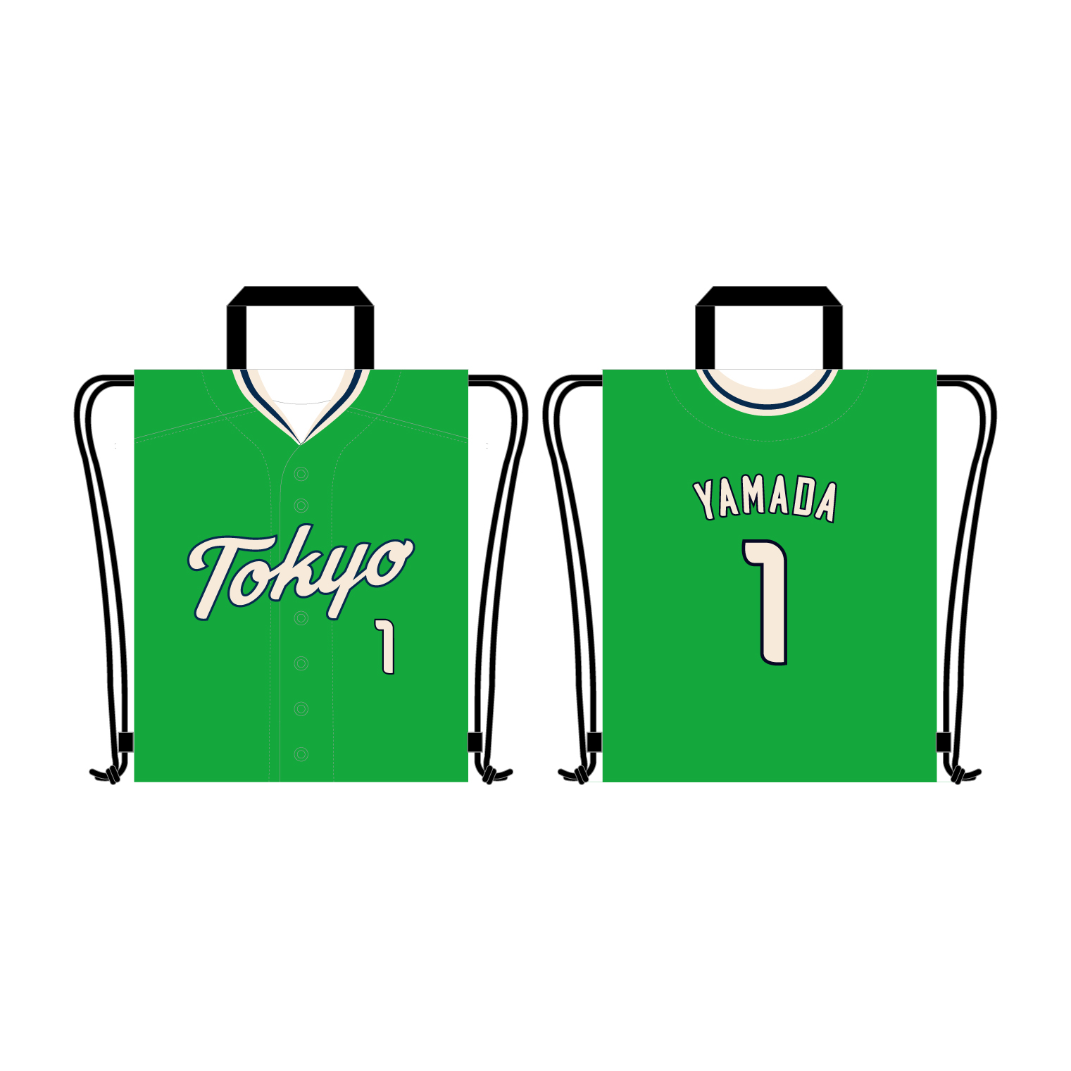 【2026年燕プロジェクト】燕パワーユニホーム柄ナップサック