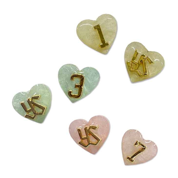 【2026年開幕新商品】選手背番号ハート型ピアス