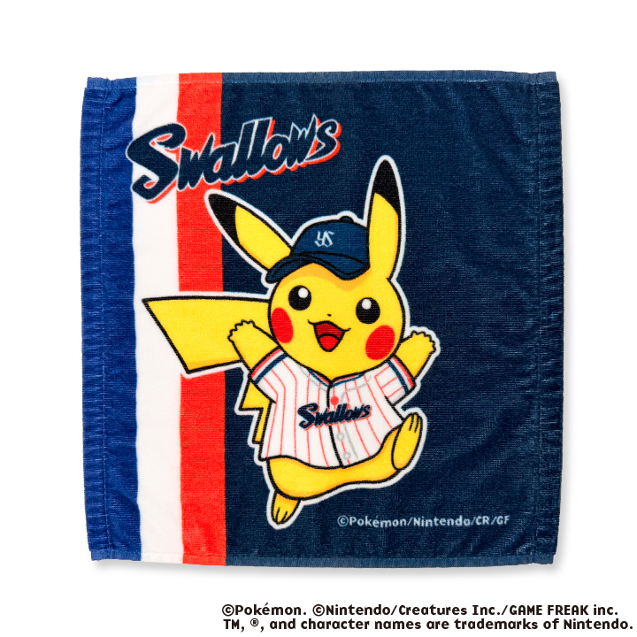 スワローズオリジナル ポケモン ハンドタオル【ユニホームピカチュウ】