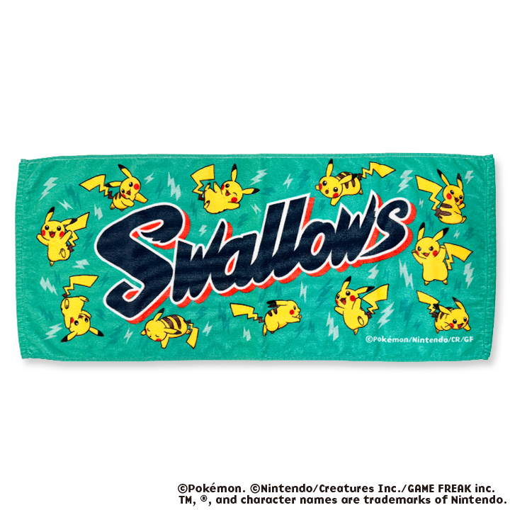 スワローズオリジナル ポケモン フェイスタオル【ピカチュウ】