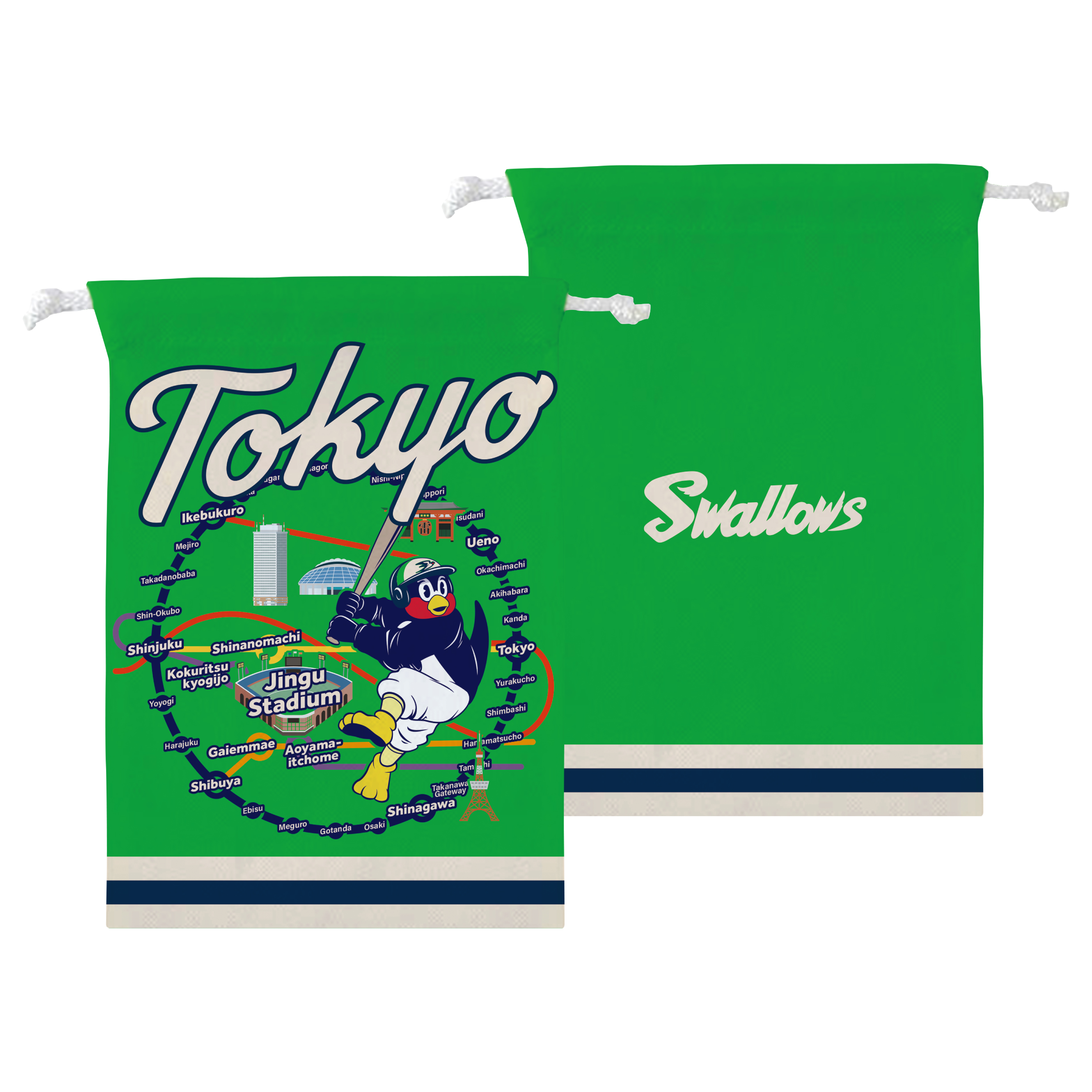 【2026年燕プロジェクト】つば九郎TOKYO BIG巾着