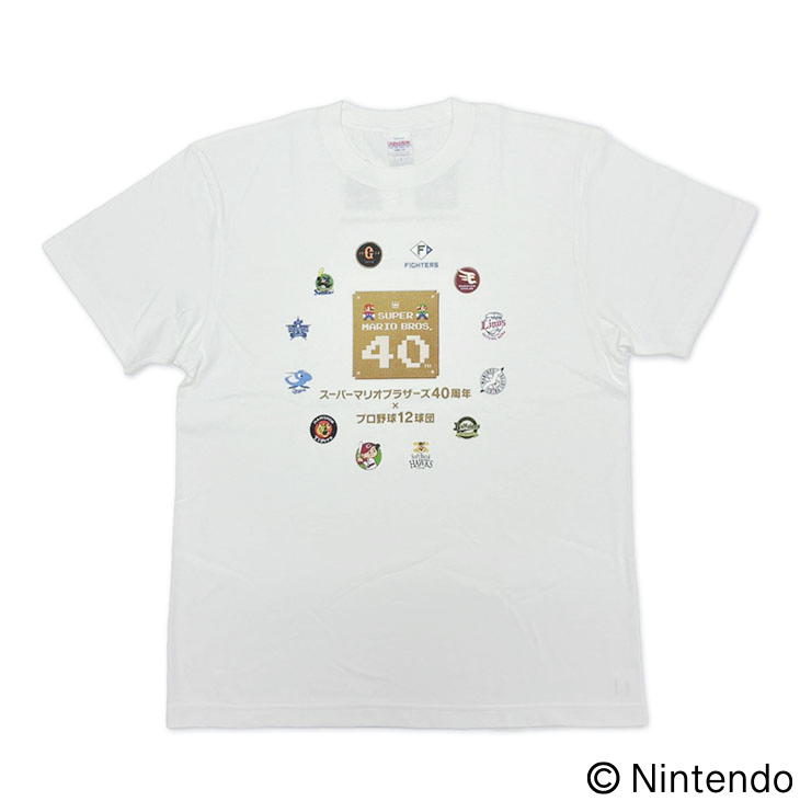 【スーパーマリオブラザーズ40周年】Tシャツ （スワローズVer.）