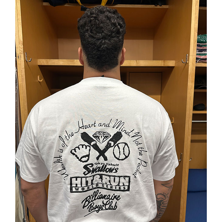 【2026年5月つばの日】BILLIONAIRE BOYS CLUB x TOKYO YAKULT SWALLOWS  _Cotton T-shirt_Mono ver
