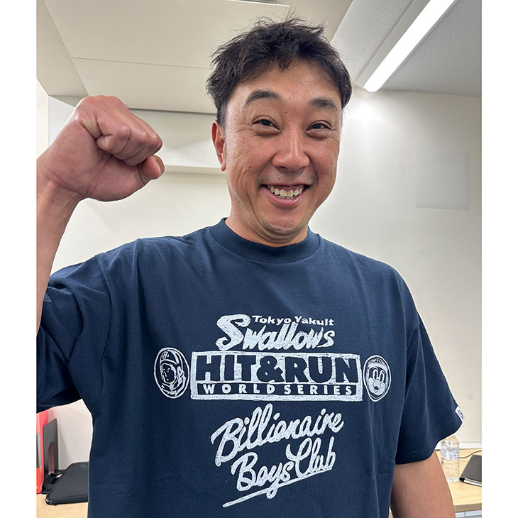 【2026年5月つばの日】BILLIONAIRE BOYS CLUB x TOKYO YAKULT SWALLOWS  _Cotton T-shirt_Mono ver