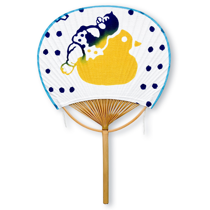 【2026年なとぅ新商品】かまわぬコラボ豆団扇　ぷかぷかつば九郎