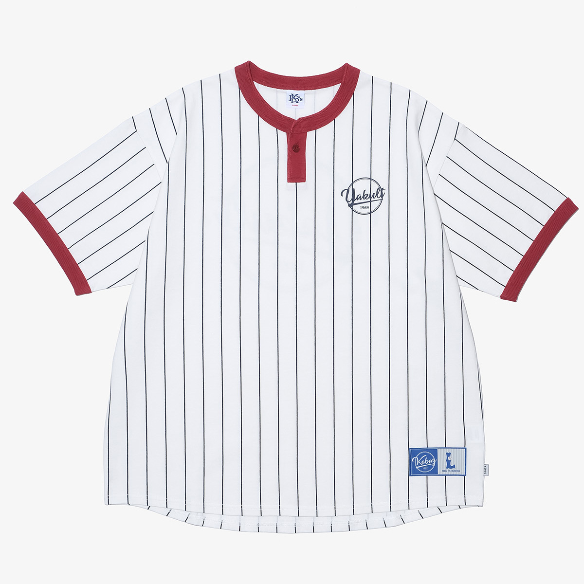 【2026年なとぅ新商品】ROUND HENLEY NECK STRAIPE TEE（NAVY STRIPE）
