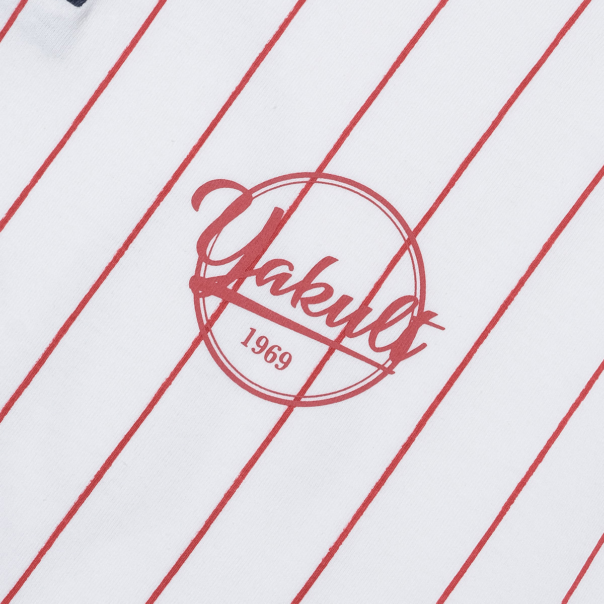 【2026年なとぅ新商品】ROUND HENLEY NECK STRAIPE TEE（RED STRIPE）
