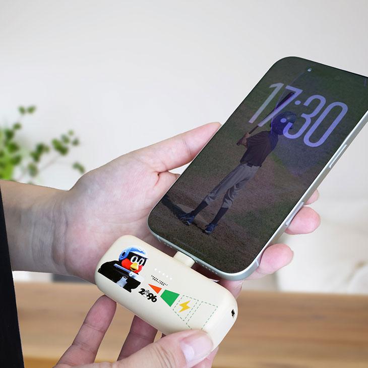 【2026年9月つばの日】5,000mAhモバイルバッテリー（ダイレクトタイプ）バズーカ