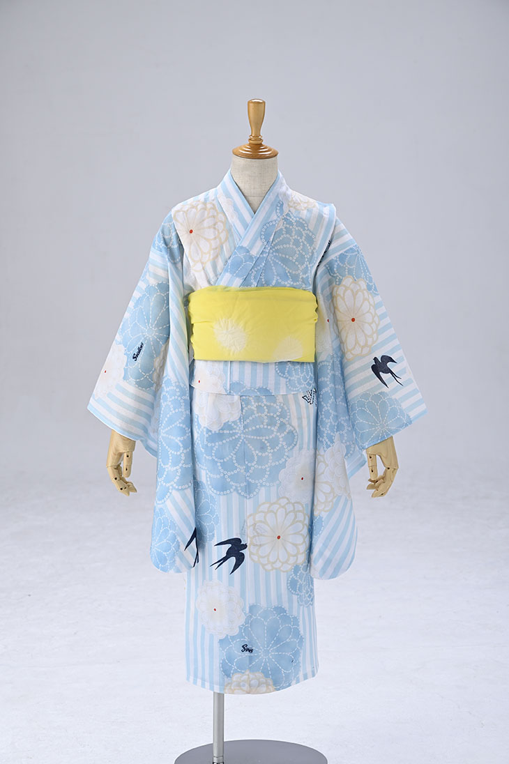 【2024BF】スワローズ子供浴衣女児120cm（花柄）